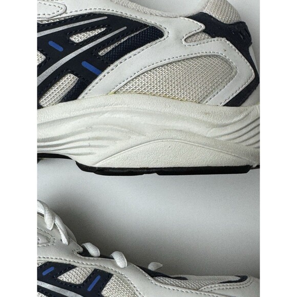 Size 9.5 - Vintage ASICS Running Shoes Trainers TK61F White Blue NEW NO BOX - Picture 5 of 10